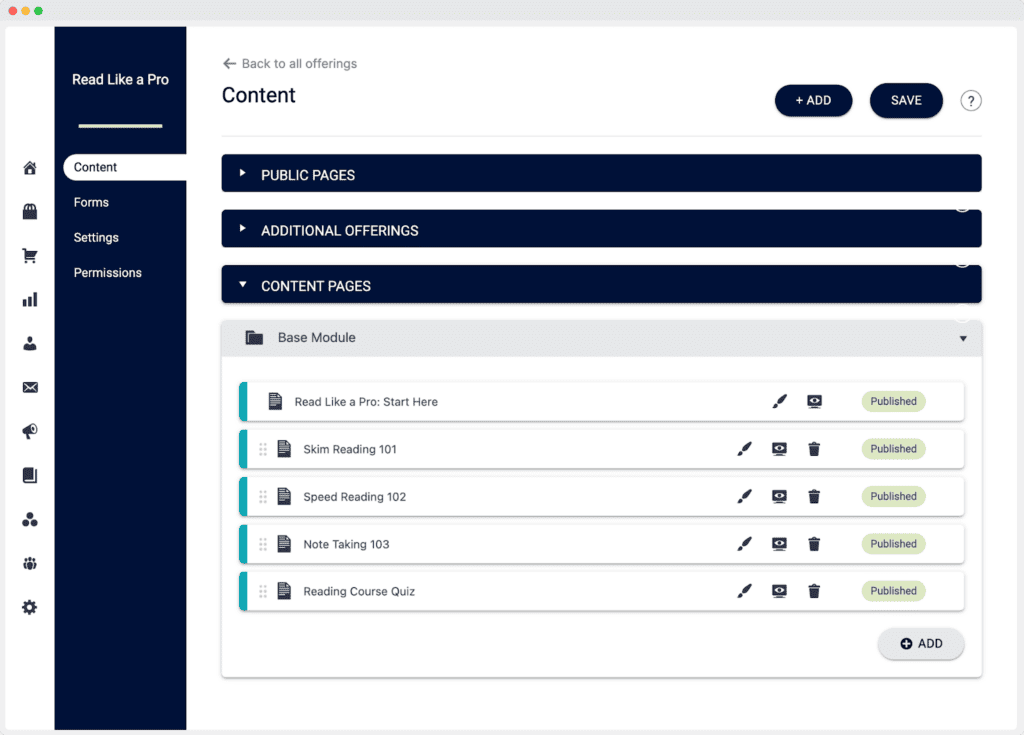 AccessAlly’s robust course builder.