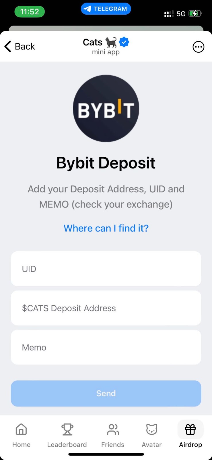 bybit deposit cats