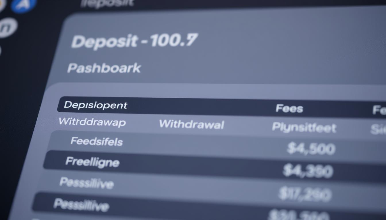 deposit and withdrawal fees