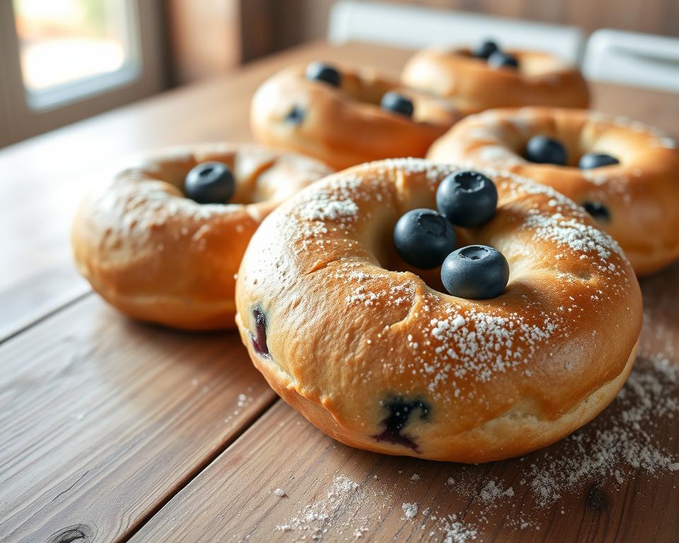 homemade blueberry bagels