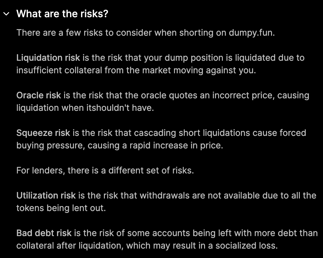 Dumpy.fun Risk Disclaimer