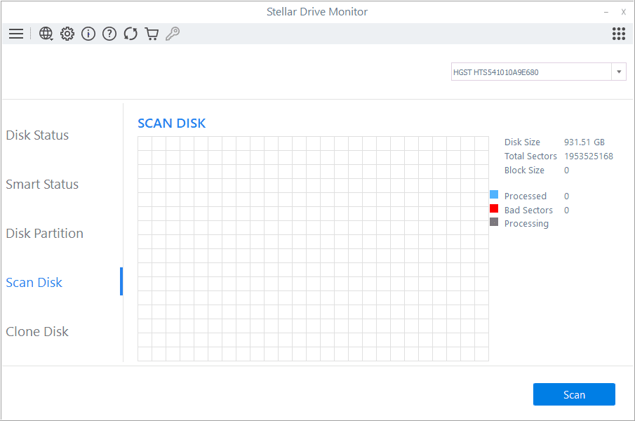 Scan the drive to check bad sectors