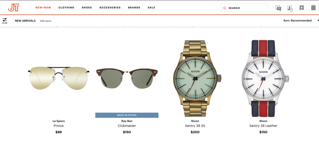 product page that highlights that an item is "back in stock" to heighten perception of scarcity.