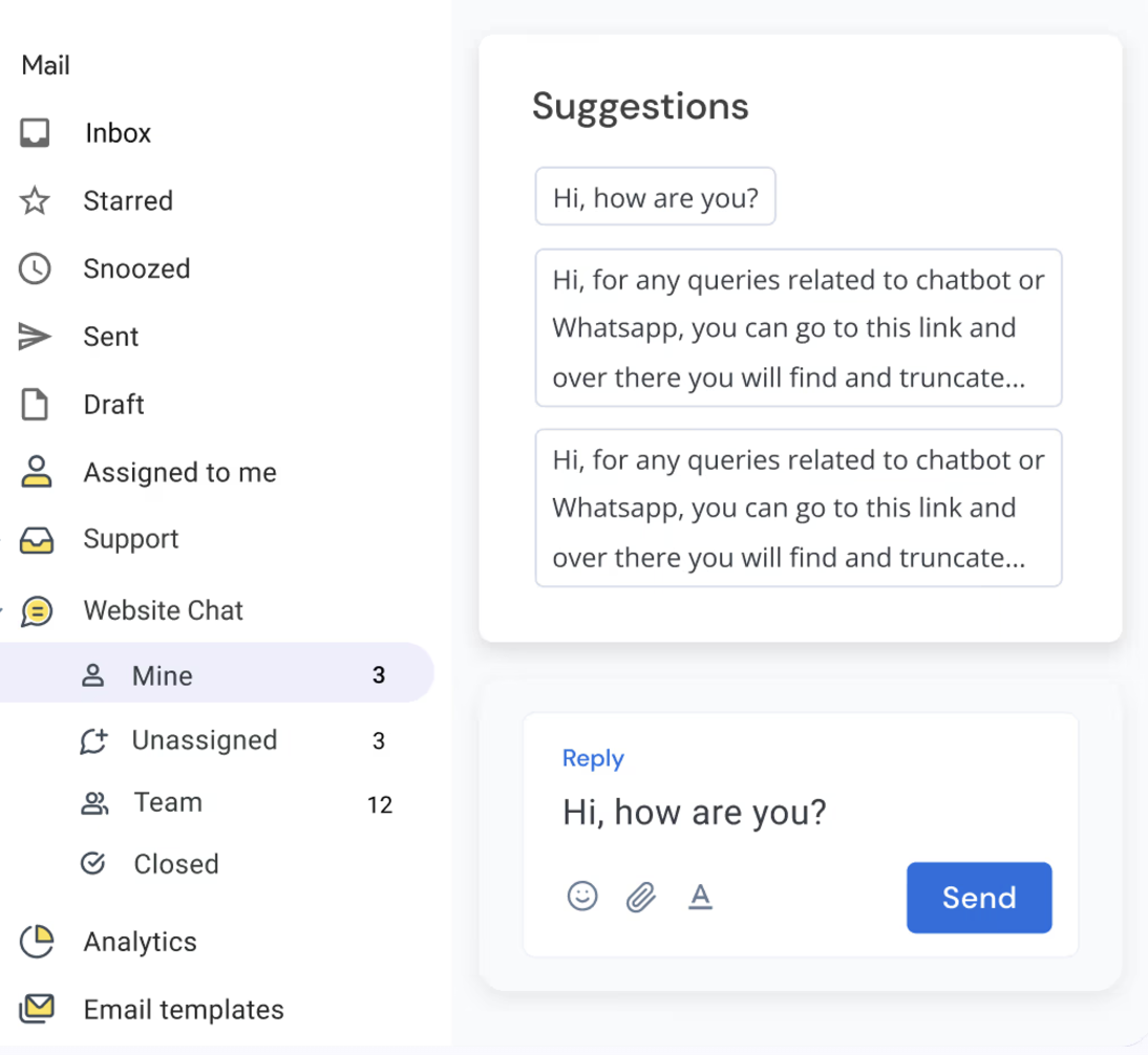 Create and save canned responses for chat conversations