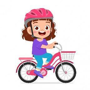 Premium Vector | Happy cute kid girl riding bike smile