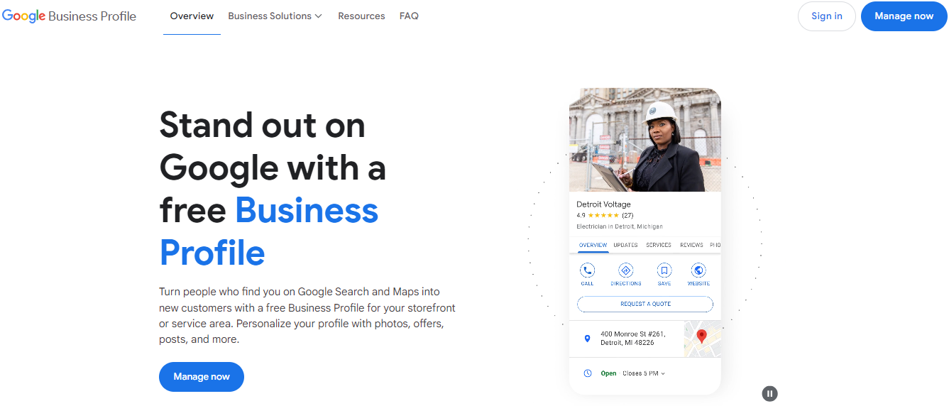 Illustration of Google Business Profile.