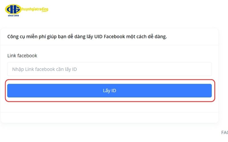 Check ID Facebook bằng website ID.traodoisub