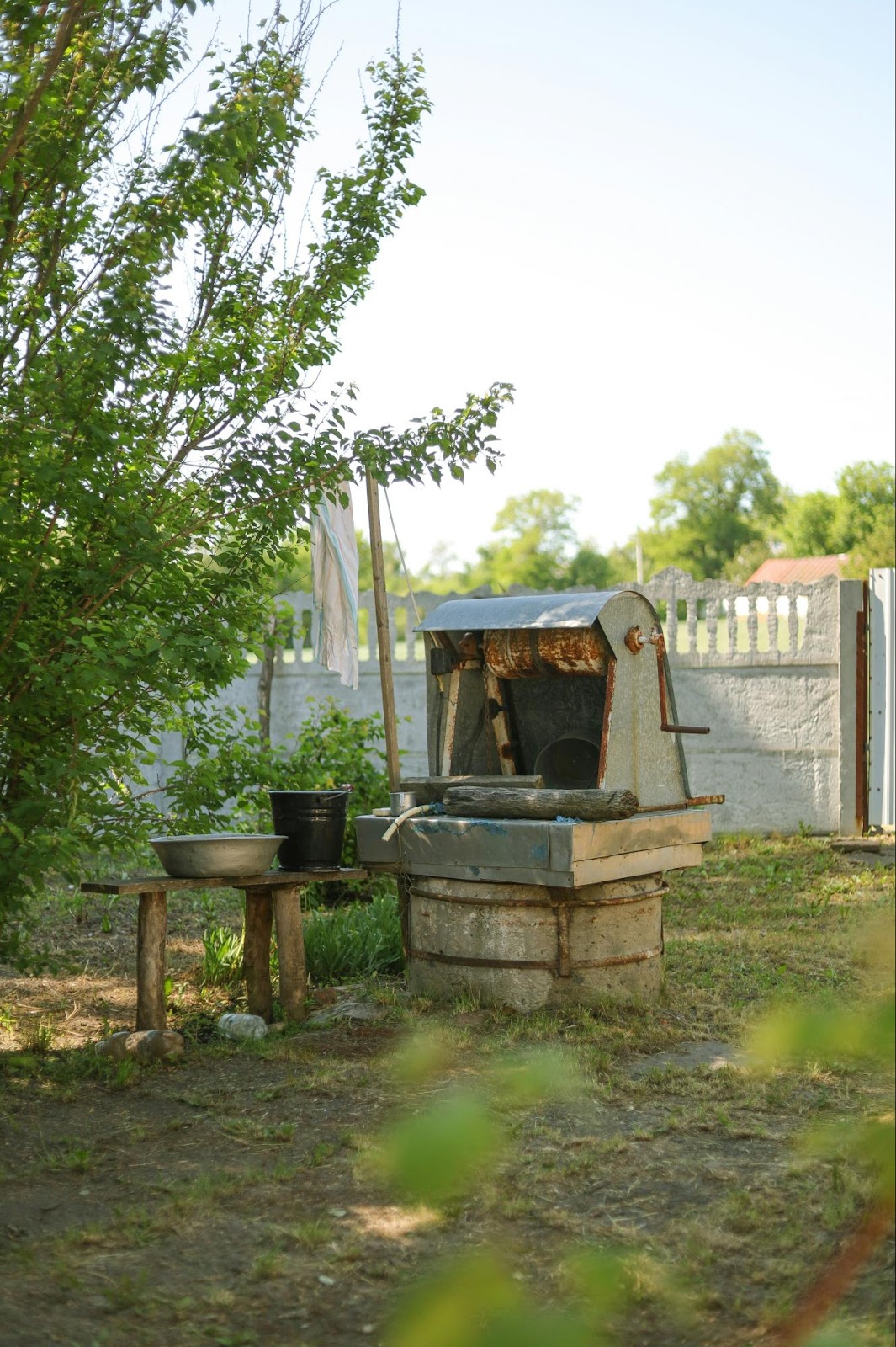 Rustic outdoor event setup at The Farm at South Mountain.