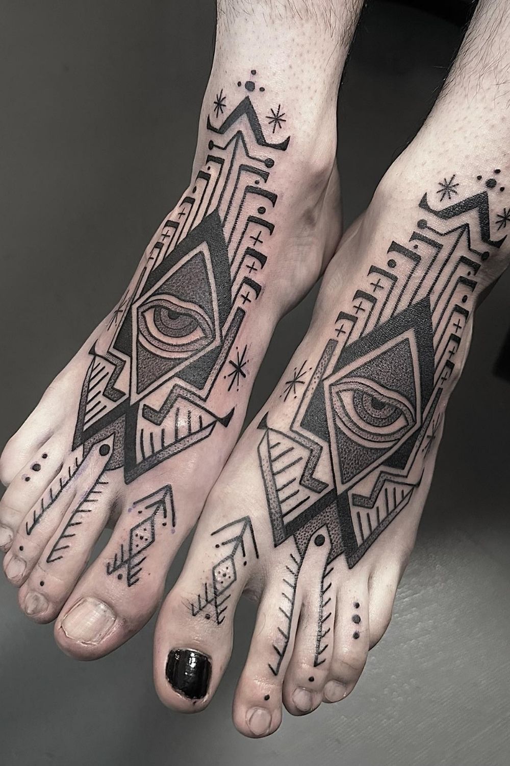 Geometric Foot Tattoos