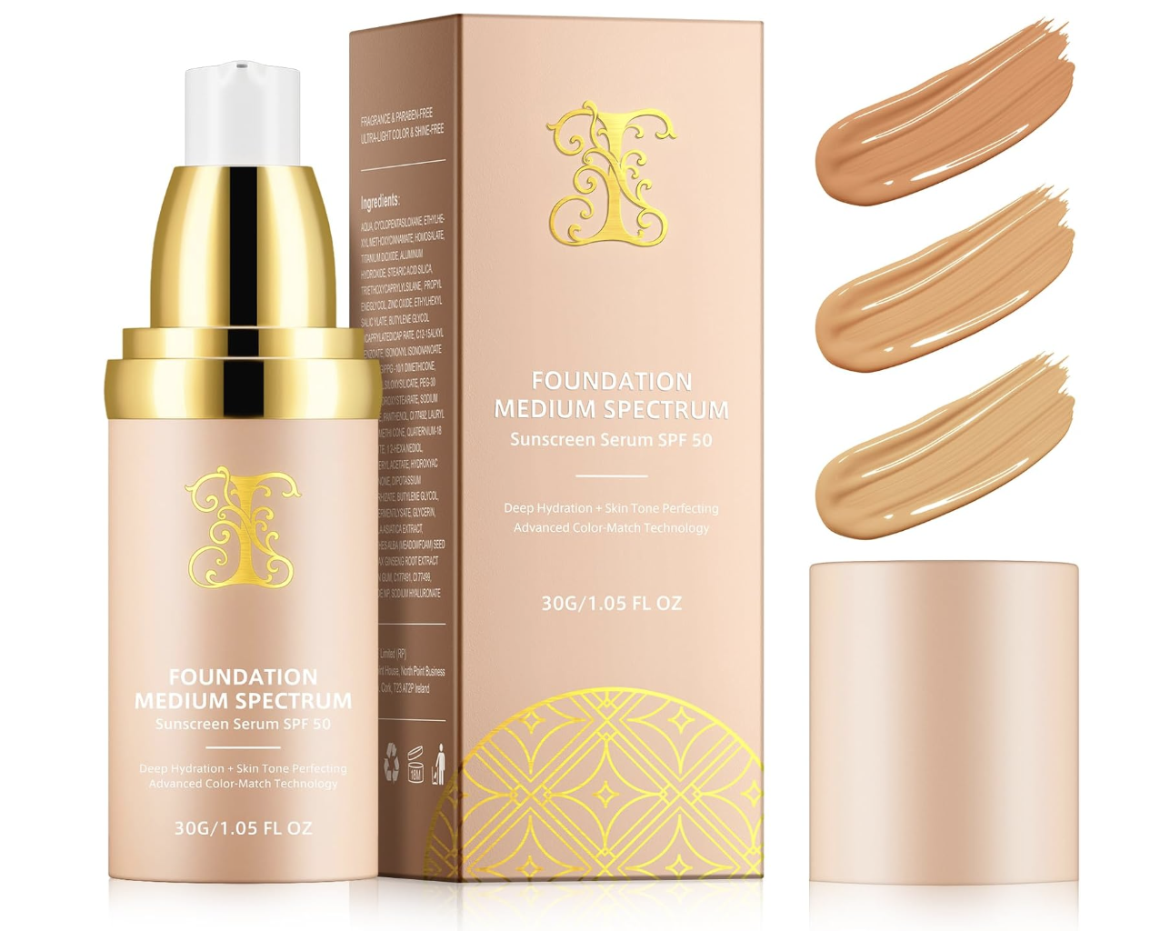 MXCZBSM Foundation Couleur changeant 4-en-1 