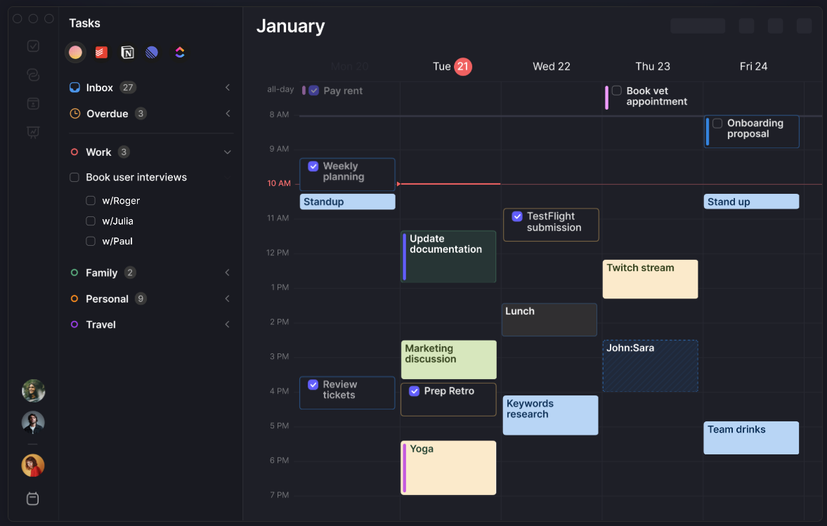 Morgen for task management