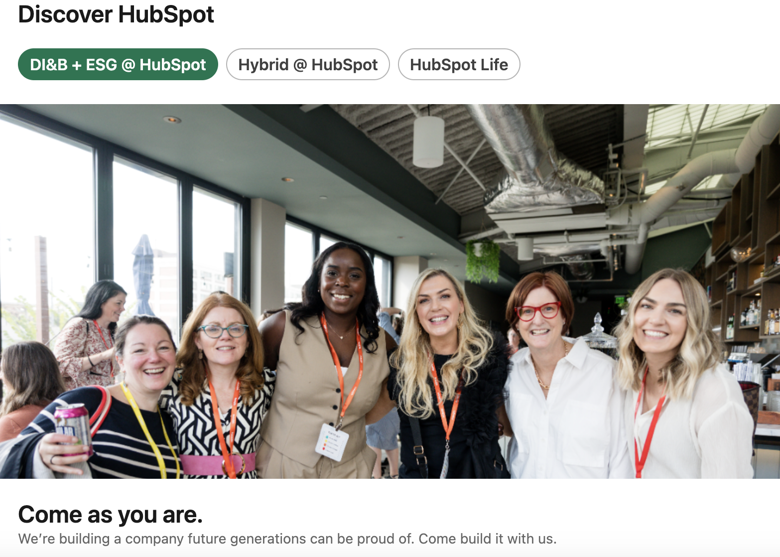 Hubspot LIVE tab from linkedin Page that shows how to use LinkedIn for competitive analysis