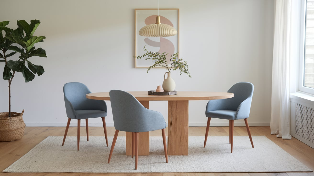 aberll solid wood upholstered dining chairs​