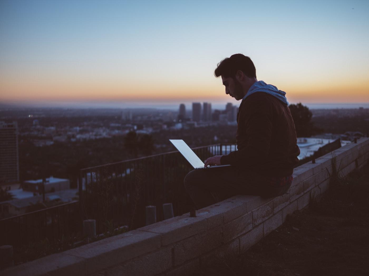 Man With laptop, Time Management