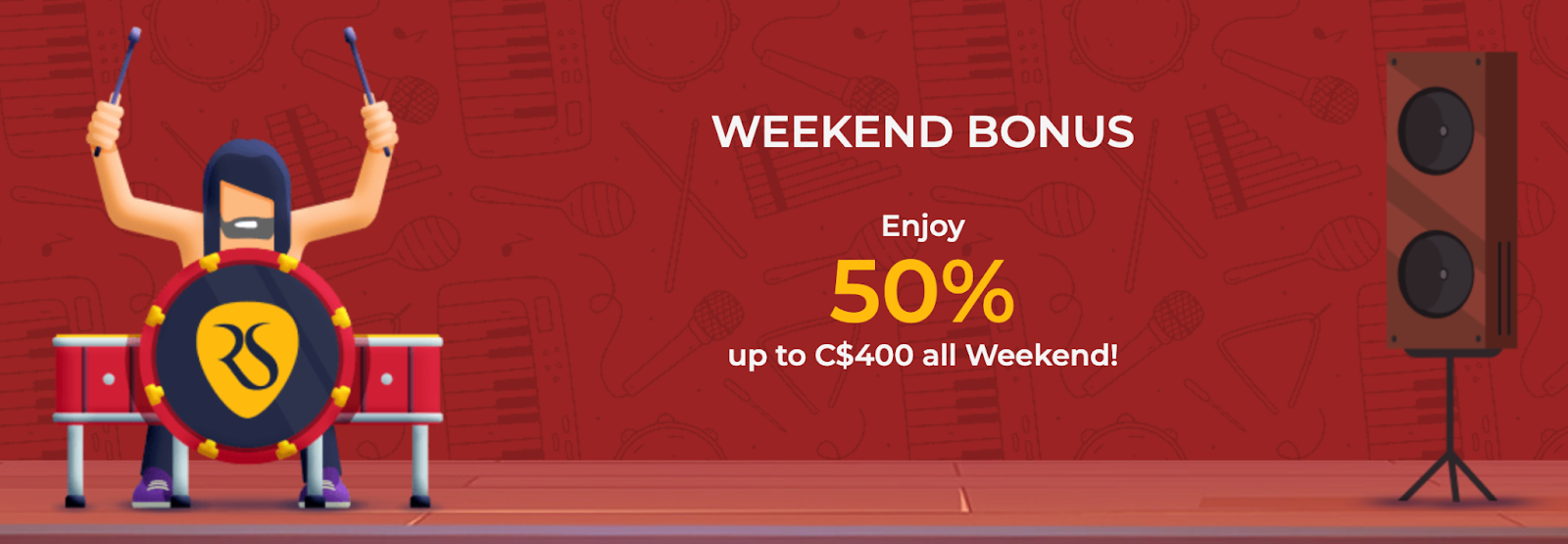 Rolling Slots Weekend Bonus