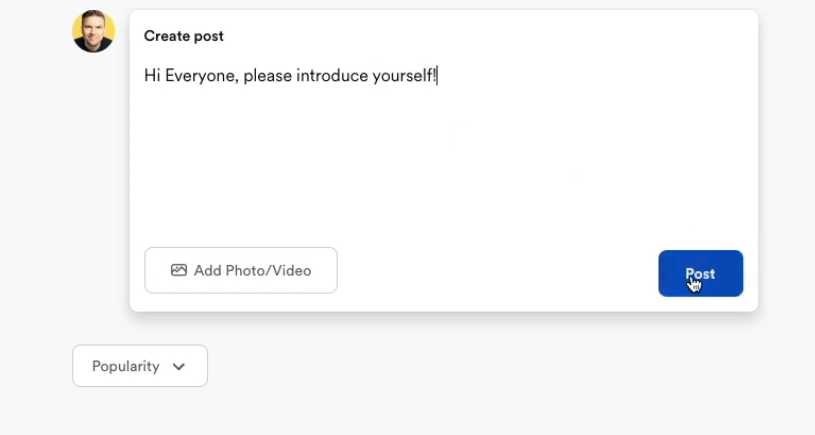 Kajabi's basic post editor