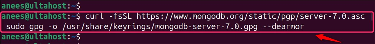 import mongodb gpg key