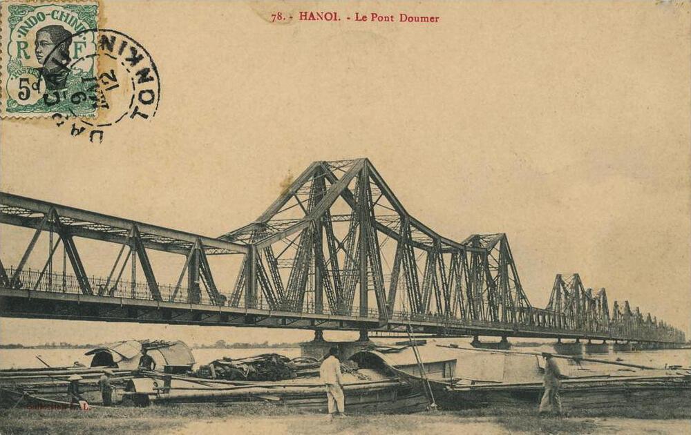 Cầu Long Biên (pont Doumer) đầu thế kỷ XX.