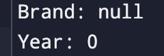 output of the code in which there is no constructor