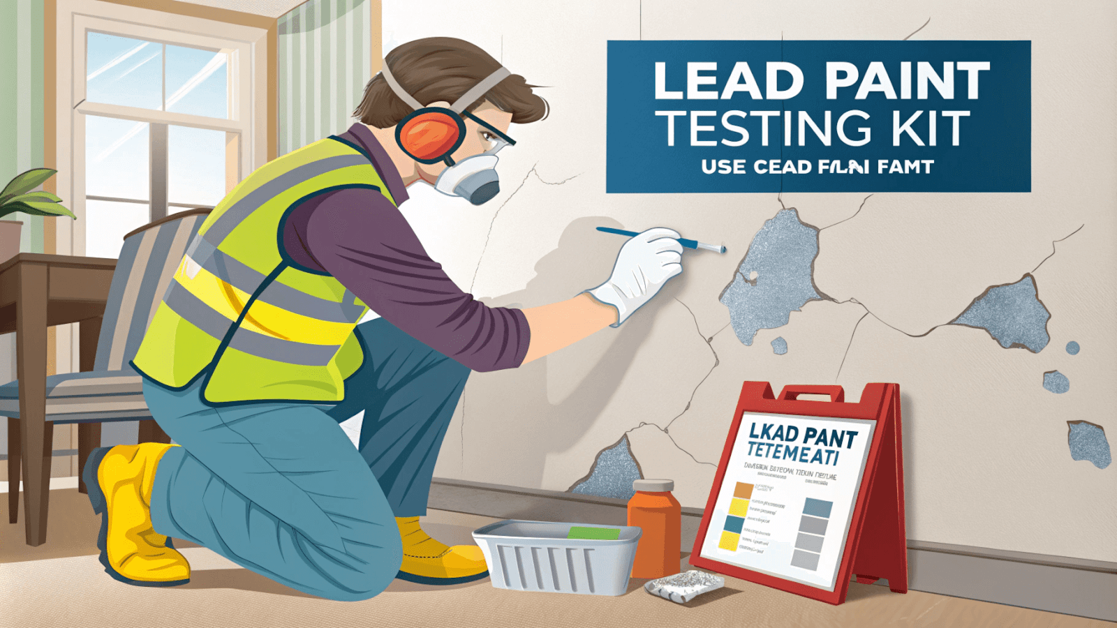 Lead paint testing kit demonstration