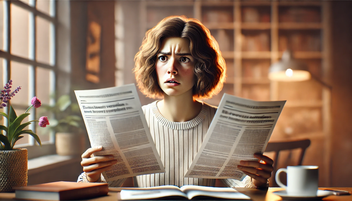 A person holding papers in her hands

AI-generated content may be incorrect.