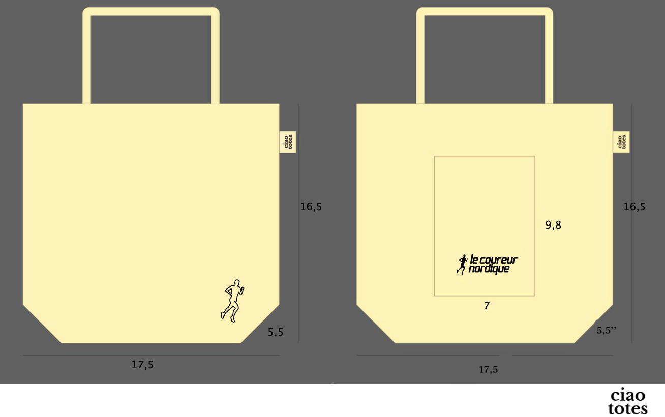 mock up totes bag coureur nordique