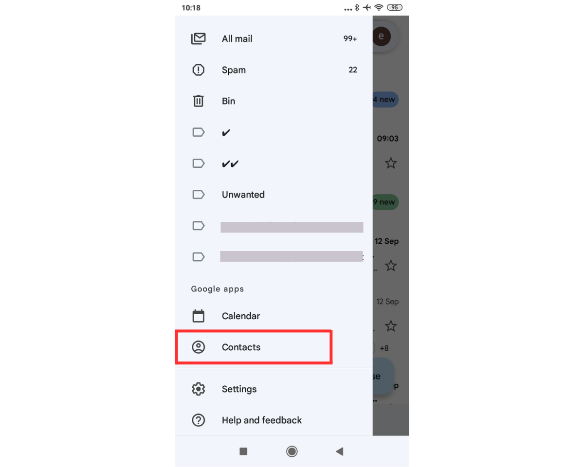 How to find contacts in Gmail on mobile: In the Gmail menu, click Contacts
