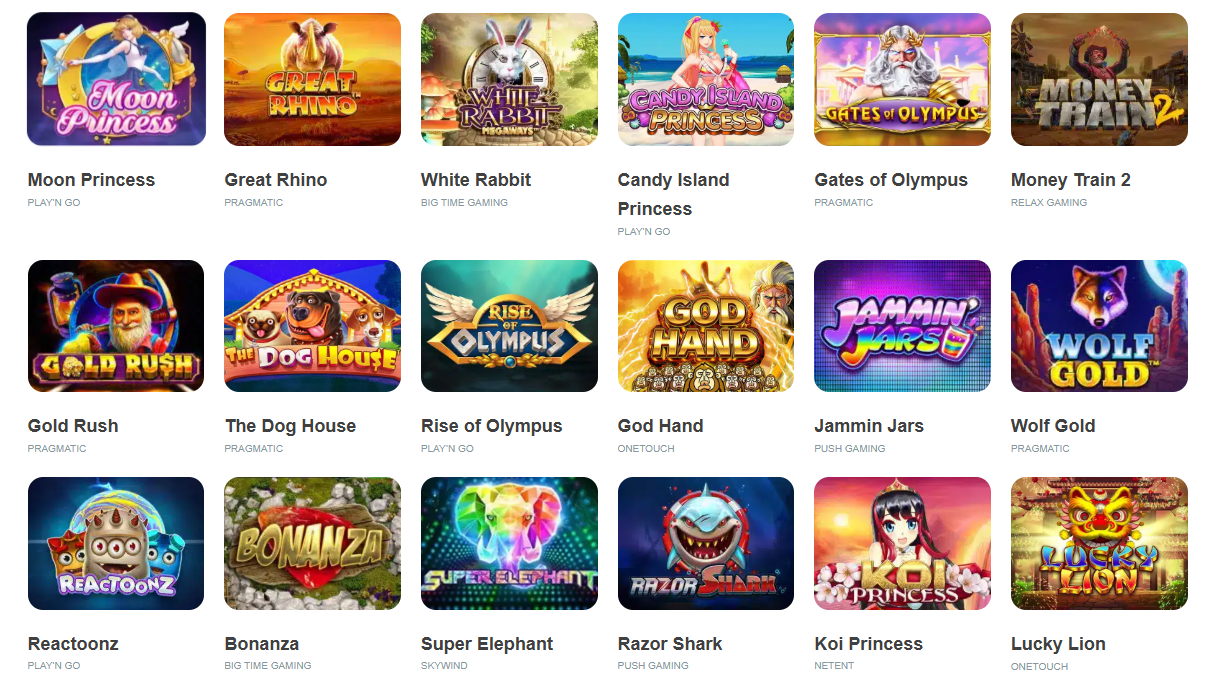Bitcasino 게임 다양성