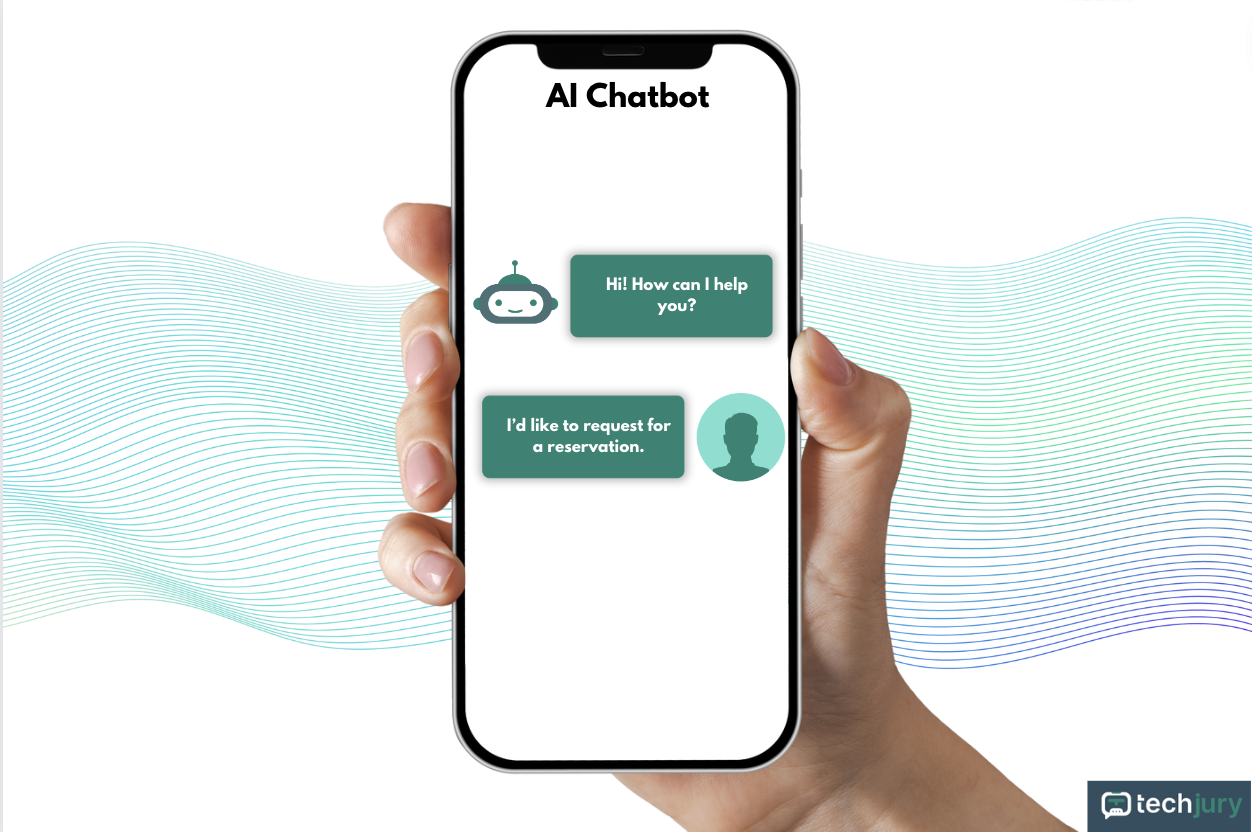Interactions between a chatbot and a human on a phone