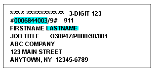 Account Number on Address Label