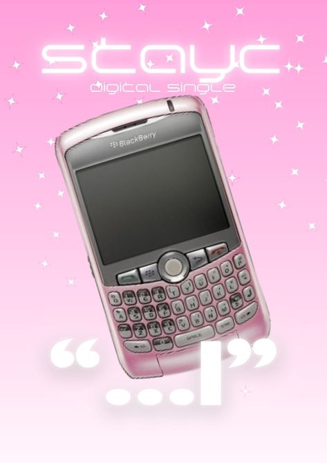 This contains an image of a pink cell phone with white stars on the background