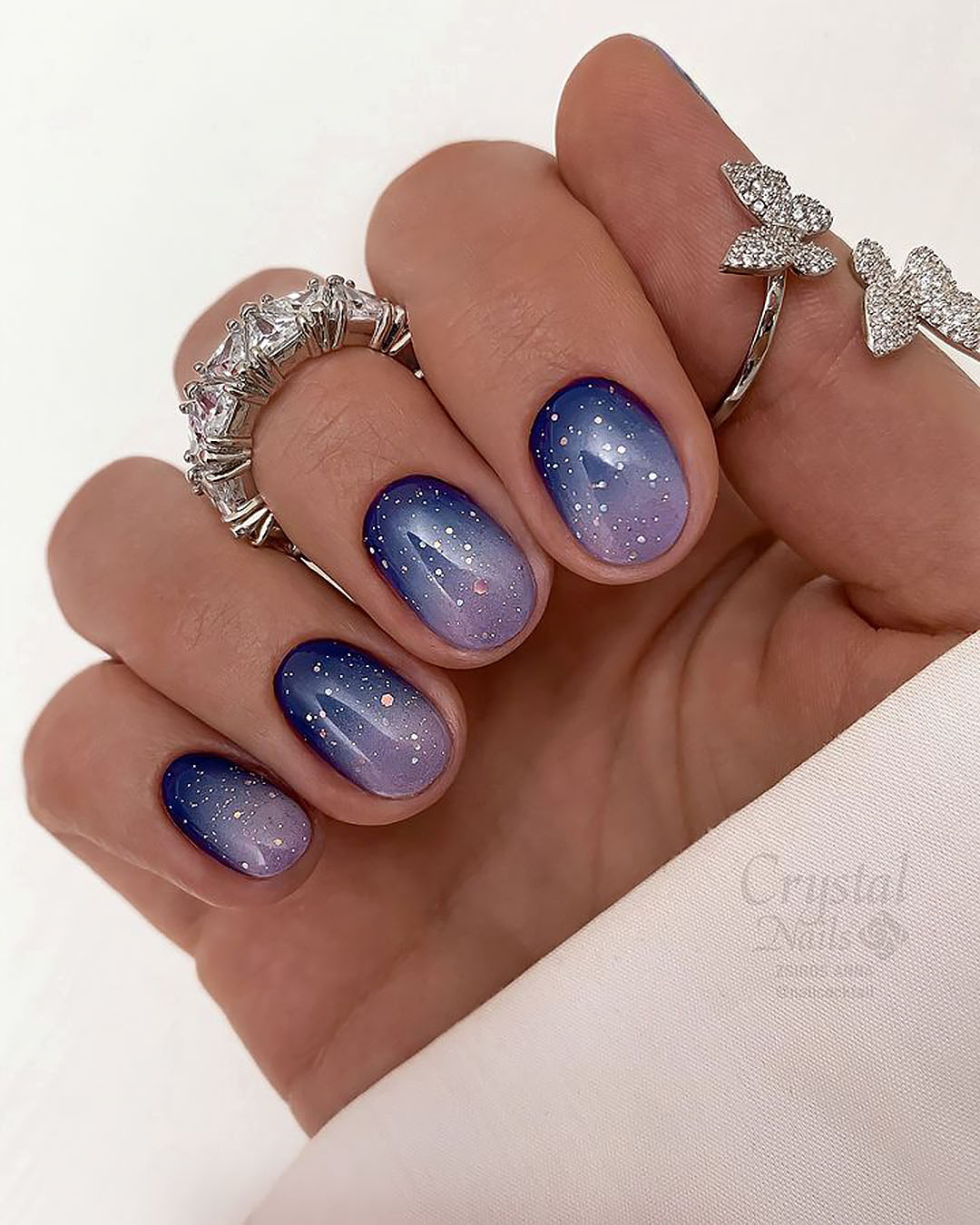 winter wedding nails night sky nailcocktail