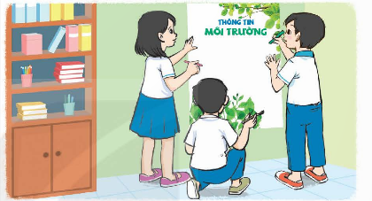 TUẦN 30 Sinh hoạt dưới cờ: Phóng viên môi trường nhí- Nghe thầy cô Tổng phụ trách hướng dẫn cách thành lập nhóm “Phóng viên môi trường nhí”- Các Sao nhi đồng, Chi đội đăng kí thành lập nhóm phóng viênĐáp án chuẩn: Học sinh tự thực hiệnMÔI TRƯỜNG KÊU CỨU1. Tìm hiểu và xác định những dấu hiệu cho thấy môi trường bị ô nhiễmXem tranh, ảnh, phim tư liệu ngắn,... và thảo luận về tình trạng ô nhiễm môi trường ở địa phương.Xác định những dấu hiệu ô nhiễm môi trường hằng ngày mà em đã quan sát được: rác, nước thải, khói bụi, tiếng ồn,...Đáp án chuẩn: Học sinh tự thực hiện.Những dấu hiệu ô nhiễm môi trường:Rác thải trôi nổi trên sông, bốc lên mùi khó chịu.Cá chết hàng loạtKhói bụi, bụi mịn từ các phương tiện giao thông.Ô nhiễm tiếng ồnKhảo sát thực trạng môi trường trong vai trò “phóng viên môi trường nhí”- Đăng kí trở thành “phóng viên môi trường nhí”- Thảo luận để thống nhất phương pháp khảo sát+ Quan sát+ Ghi chép+ Phỏng vấn - Thực hành khảo sát:+ Phân công các nhóm quan sát các khu vực của trường và con đường đến trường+ Thực hành quan sát và ghi chépĐáp án chuẩn: - Học sinh tự đăng kí trở thành “phóng viên môi trường nhí”- Học sinh tự thảo luận để thống nhất phương pháp khảo sát: Quan sát- Thực hành khảo sát:Phân công các nhóm quan sát các khu vực của trường và con đường đến trườngThực hành quan sát và ghi chép lạiĐịa điểm: khu vực sân dưới các hốc cây, hành lang trước lớp, trong lớp, lối vào cổng trườngRác: nhiều, một vài, ít / Khói bụi: Nhiều, ít, không có/ Tiếng ồn: thỉnh thoảng, rất ồn…Hoạt động sau giờ họcThực hiện nhiệm vụ của “phóng viên môi trường nhỉ”: Cùng người thân quan sát môi trường xung quanh em, ghi chép lại dấu hiệu ô nhiễm môiĐáp án chuẩn: - Dấu hiệu ô nhiễm môi trườngRác thải trên sânLá rơi đầy đườngRác thải chất đốngNước sông có mùi khó chịuBảng thông tin môi trườngLàm bảng Thông tin môi trường để thông báo về kết quả khảo sát thực trạng môi trường- Làm bảng Thông tin môi trường- Các nhóm viết, vẽ, gắn thông tin về kết quả khảo sát lên bảng- Đưa ra những lời cảnh báo về tín hiệu kêu cứu của môi trường từ những gì em và người thân quan sát đượcĐáp án chuẩn: - Học sinh thiết kế bảng tin theo mẫu- Kết quả khảo sát: Nước sông, hồ bị nhiễm bẩn, rác thải nhựa trong nướcĐất bị ô nhiễm do rác thải, hóa chất nông nghiệp.Cây cối khô héo, động vật mất môi trường sống.- Lời cảnh báo:  Hành tinh chúng ta đang kêu cứu! Hãy hành động ngay hôm nay để cứu lấy Trái Đất!