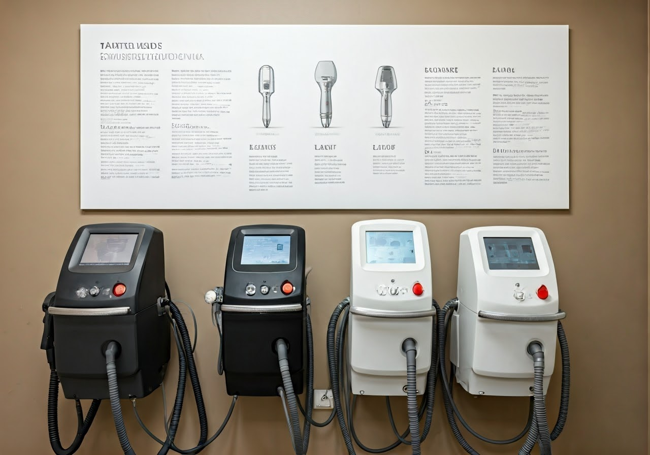 Tattoo removal techniques displayed