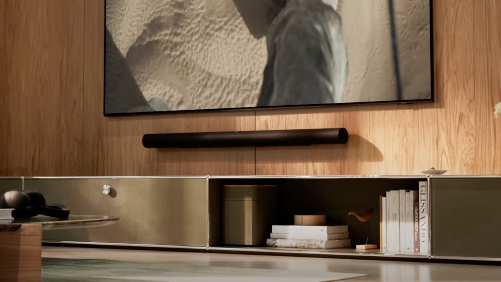 Sonos Arc Ultra soundbar in living room.