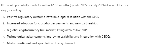 AI sets date when XRP will hit $5