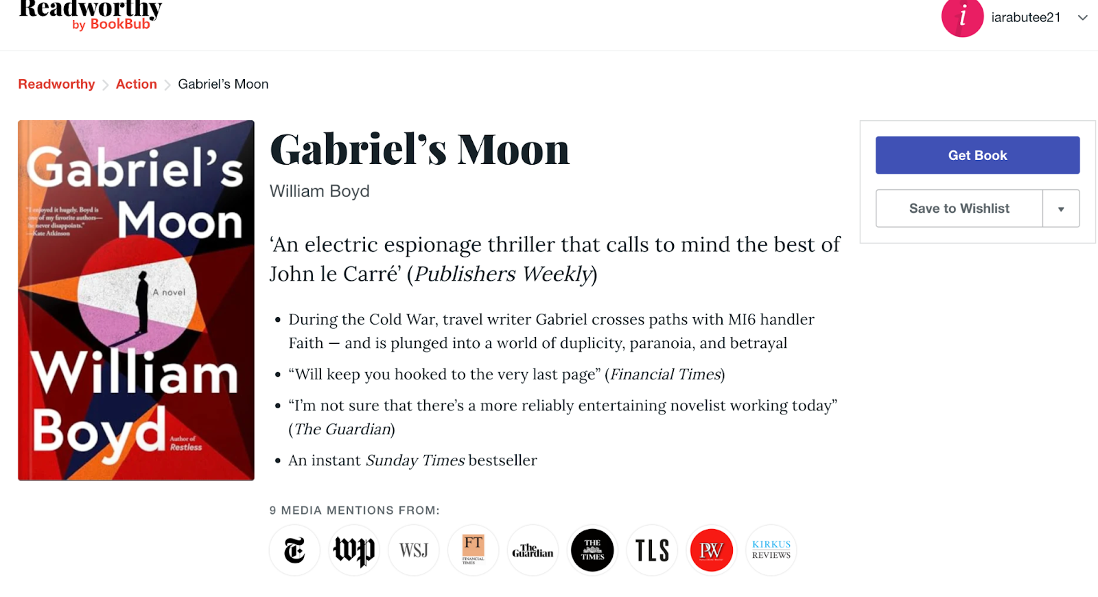 image of Gabriel's moon book