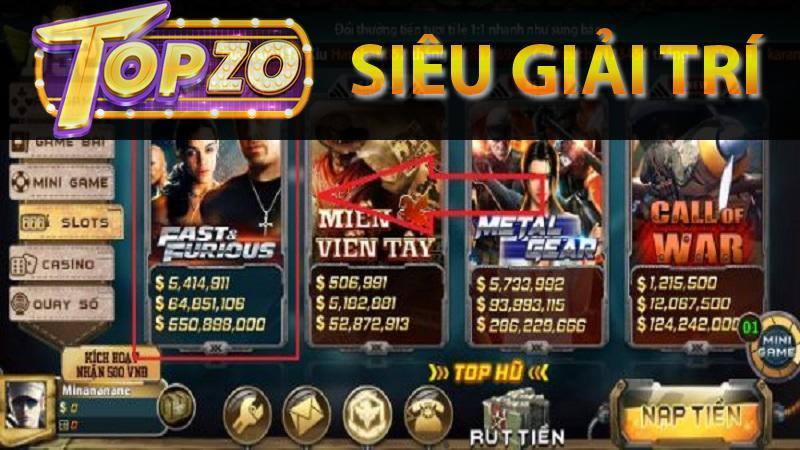 Giao diện cực bén của fast furious tại topzo