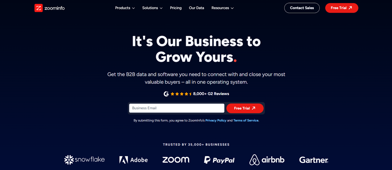 ZoomInfo Landing Page