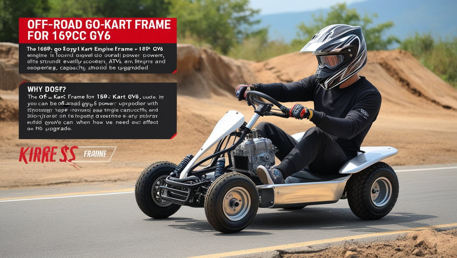 Off Road Go Kart Frame Kimaximum HP For 169cc gy6