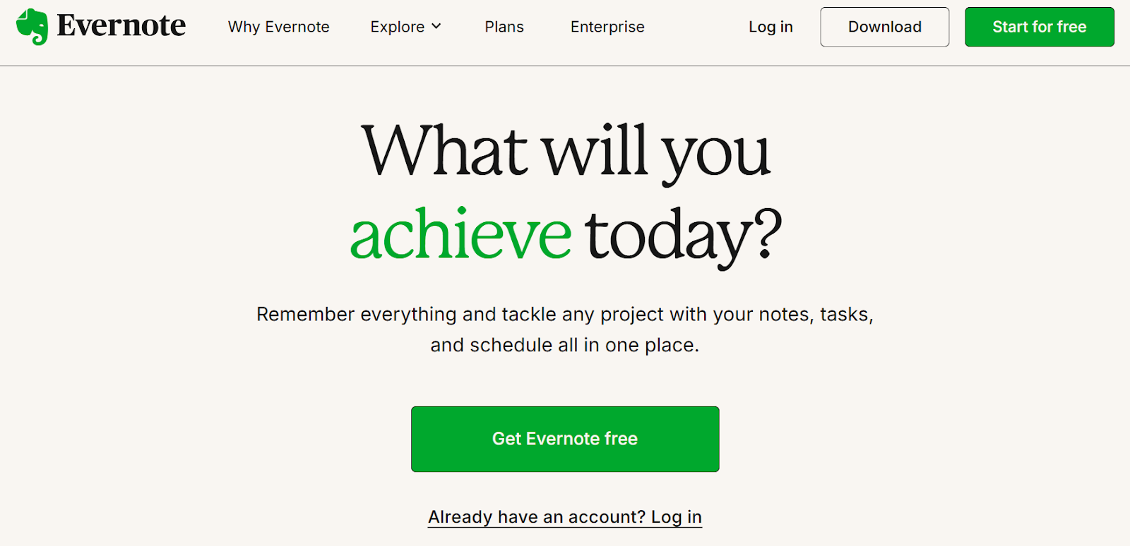 Evernote website 