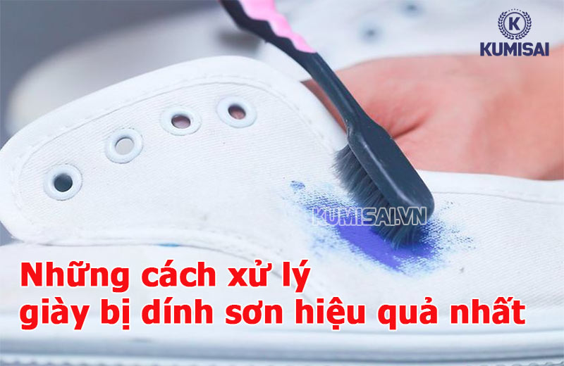 Cách xử lý giày bị dính sơn