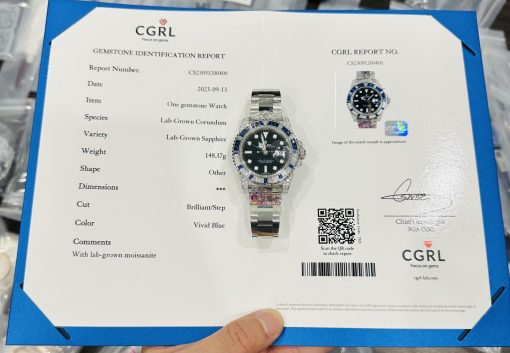 Rolex GMT-Master II 116759SA Độ Kim Cương Moissanite