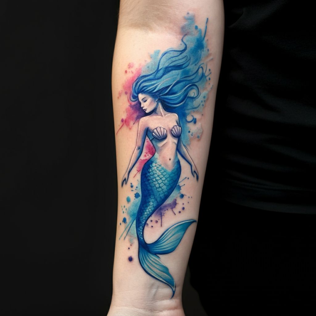 Mermaid Tattoo on arm 