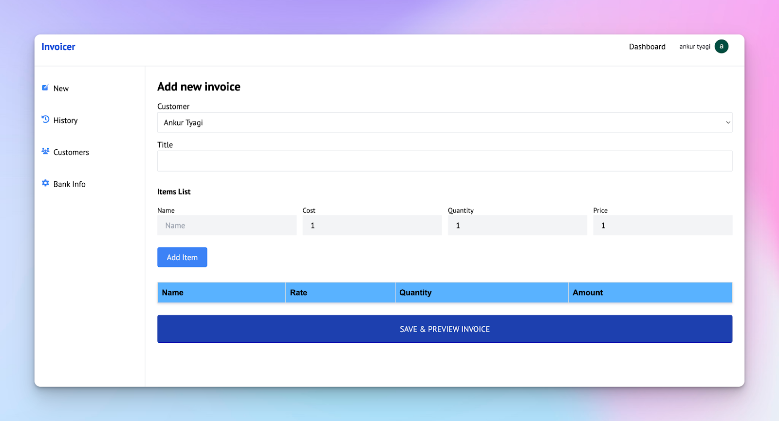 Invoice-app-dashboard