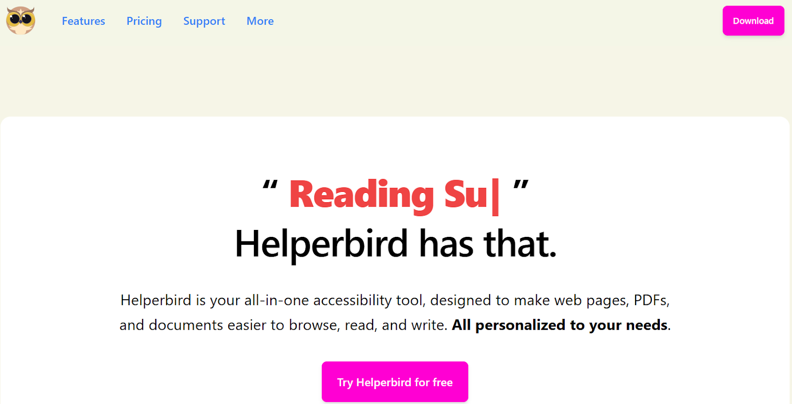 Helperbird's website