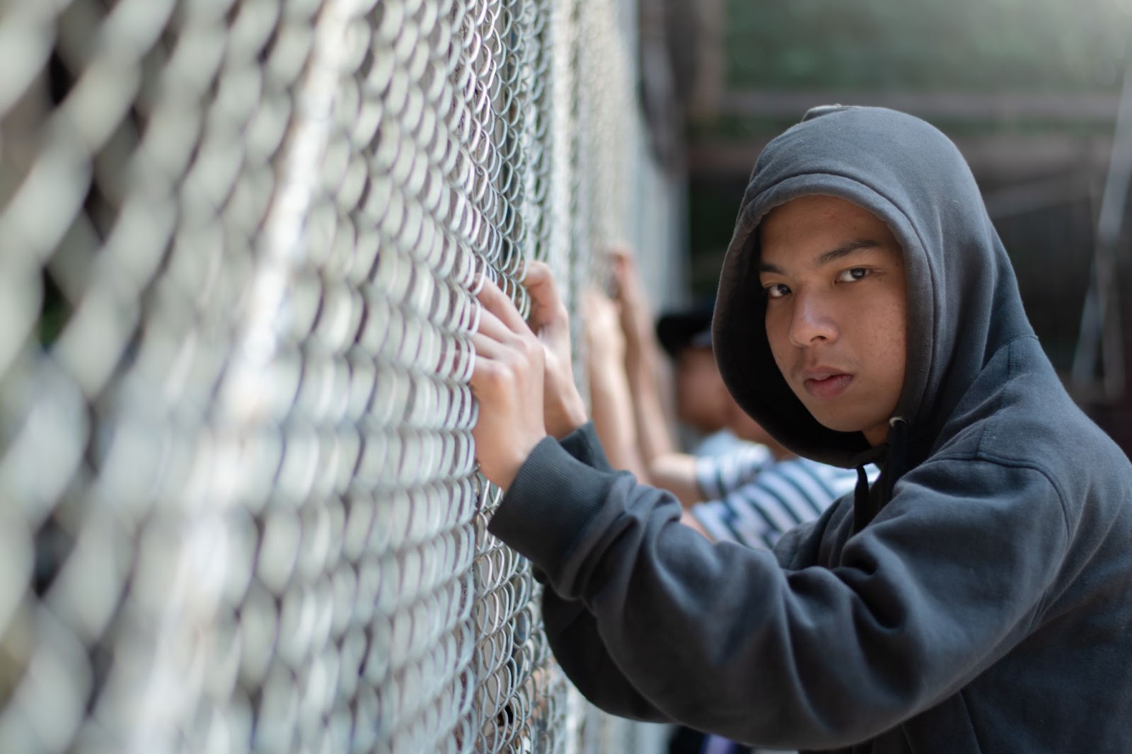 young male fence