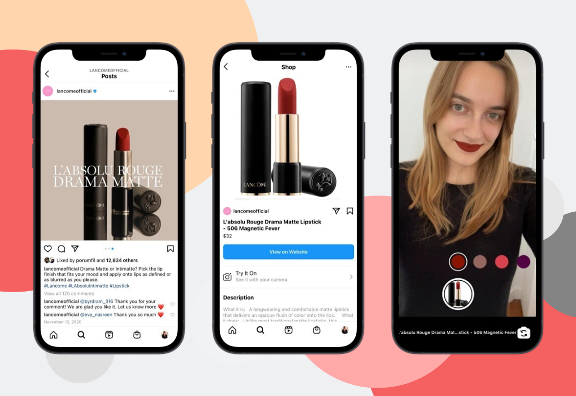 L’Oréal virtual try on lipstick feature