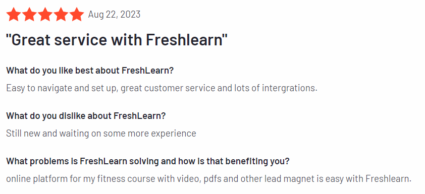 FreshLearn review