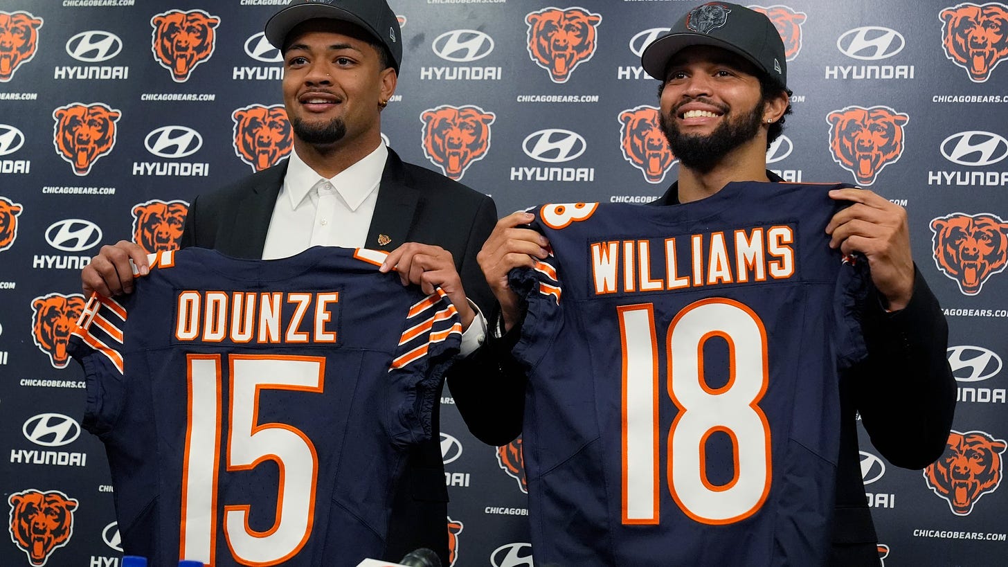 AP NFL draft grades: Bears earned highest mark after landing Caleb Williams  and Rome Odunze – KGET 17